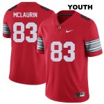 Youth NCAA Ohio State Buckeyes Terry McLaurin #83 College Stitched 2018 Spring Game Authentic Nike Red Football Jersey SA20Q87ZV